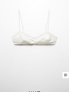 Victoria Backham & Mango White Minimalist Bralette